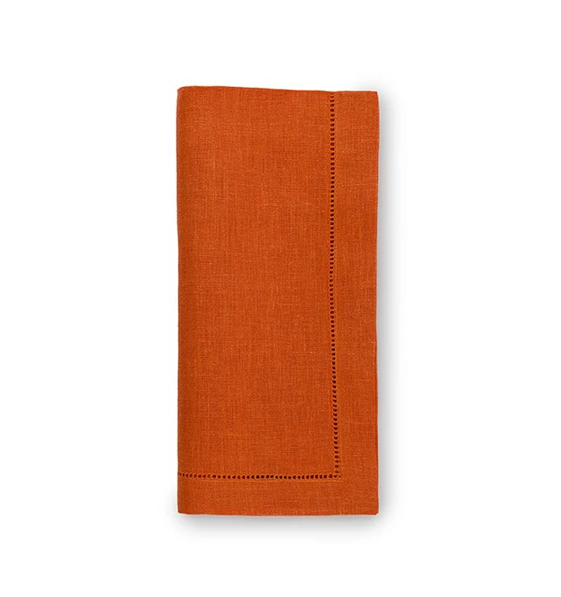 Sunset Hemstitched Linen Dinner Napkins (set of 4)