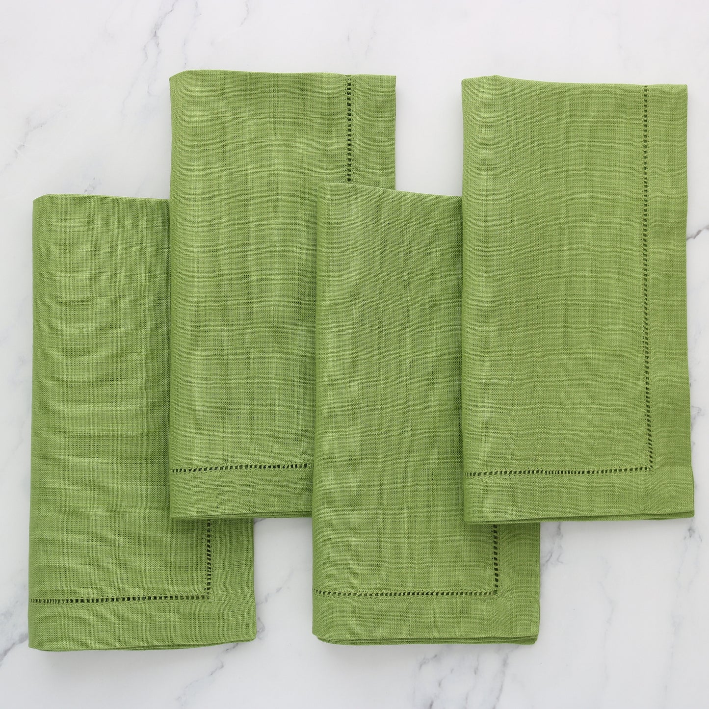 Fern Hemstitched Linen Dinner Napkins (set of 4)