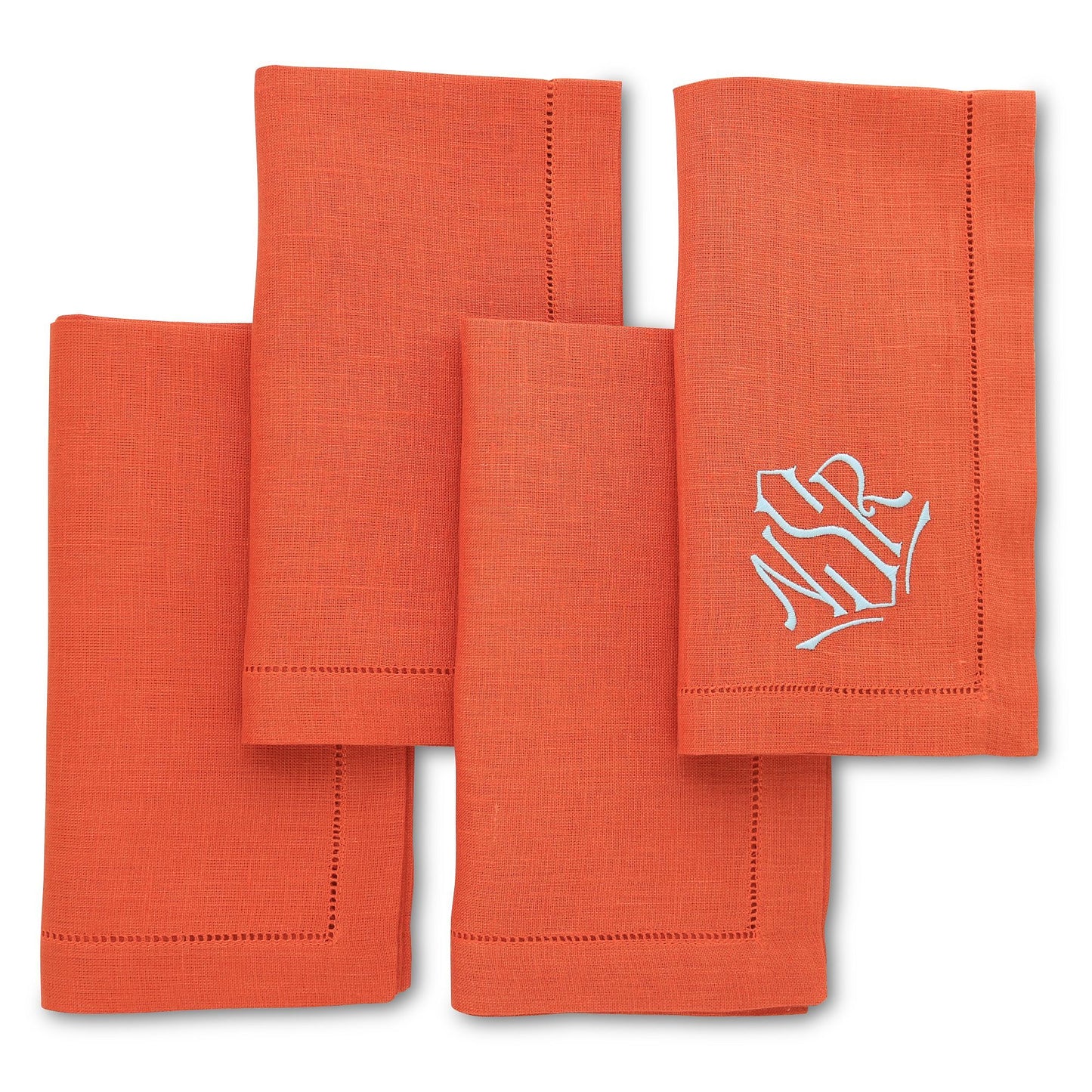 Sunset Hemstitched Linen Dinner Napkins (set of 4)