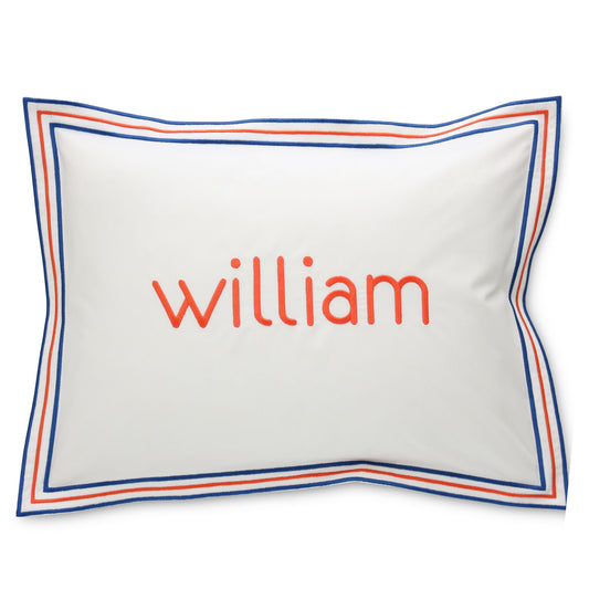 William Embroidered Boudoir Sham