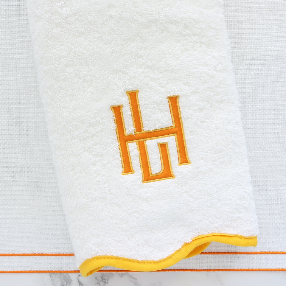Use applique to monogram bath towels