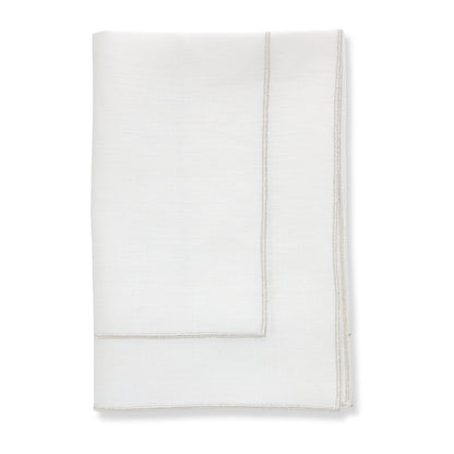 Made to Order Turin Linen Dinner Napkins with Double Wide Border (set of 4)