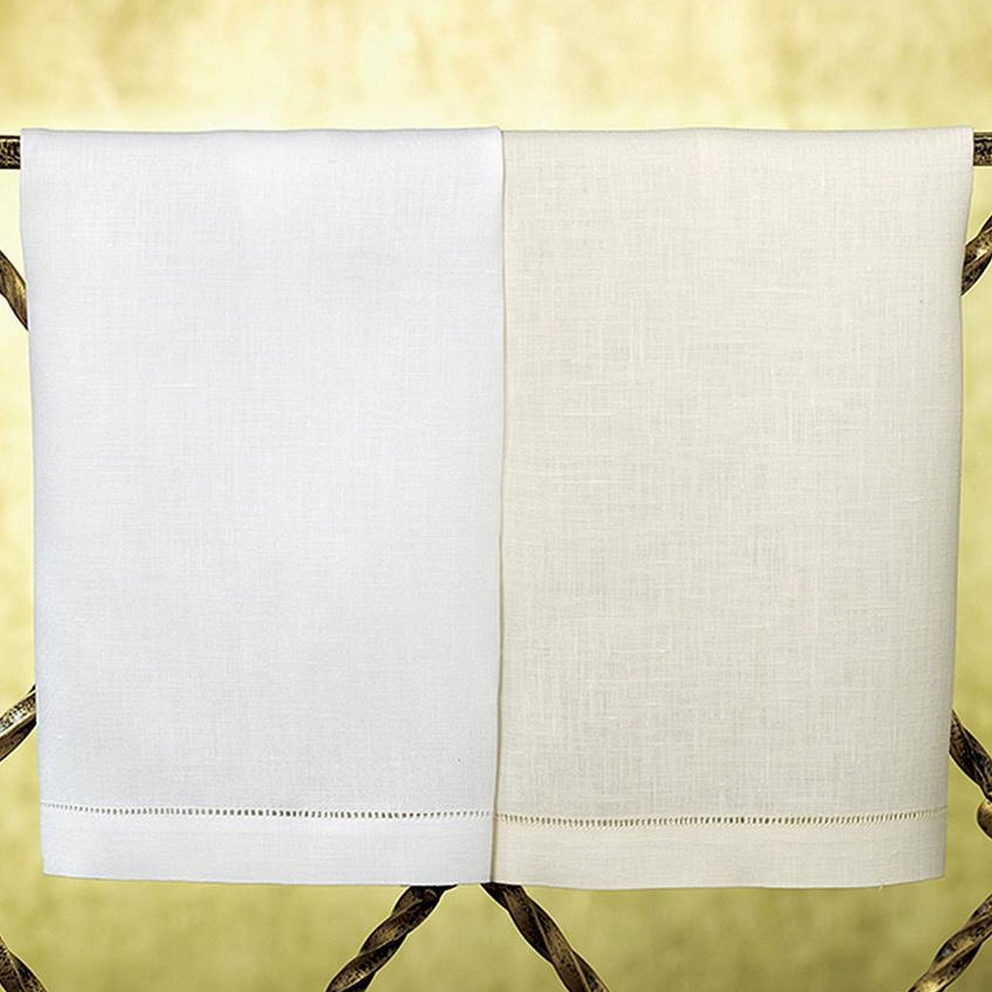 White Classico Hemstitched Guest Towels (set of 2)