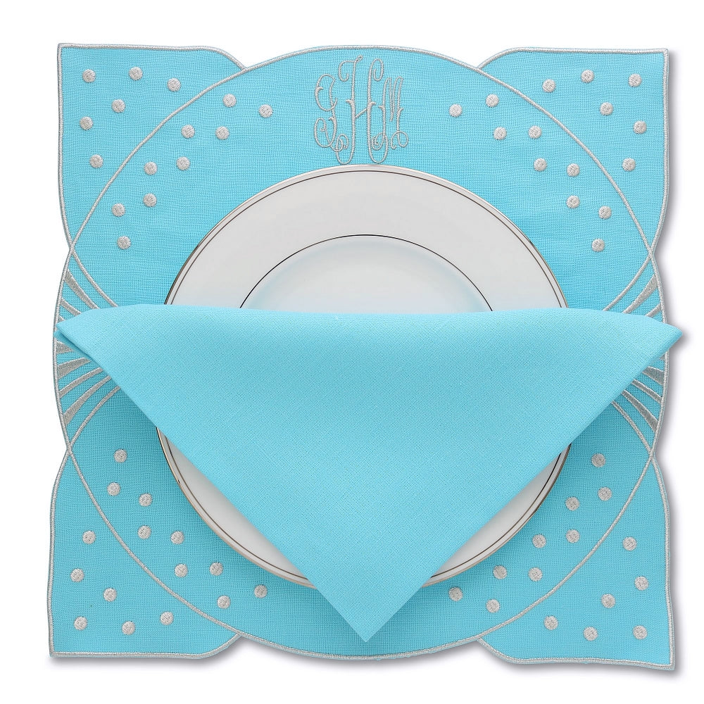 Aqua linen napkins (each)