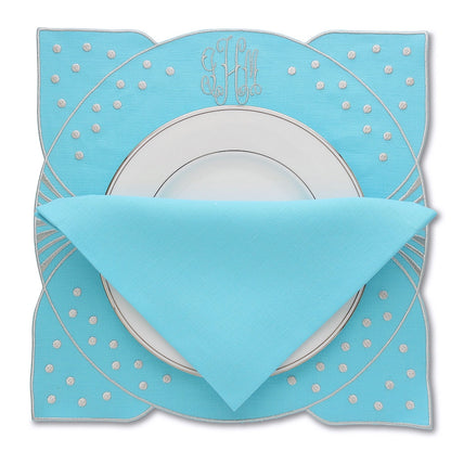 Aqua linen napkins (each)