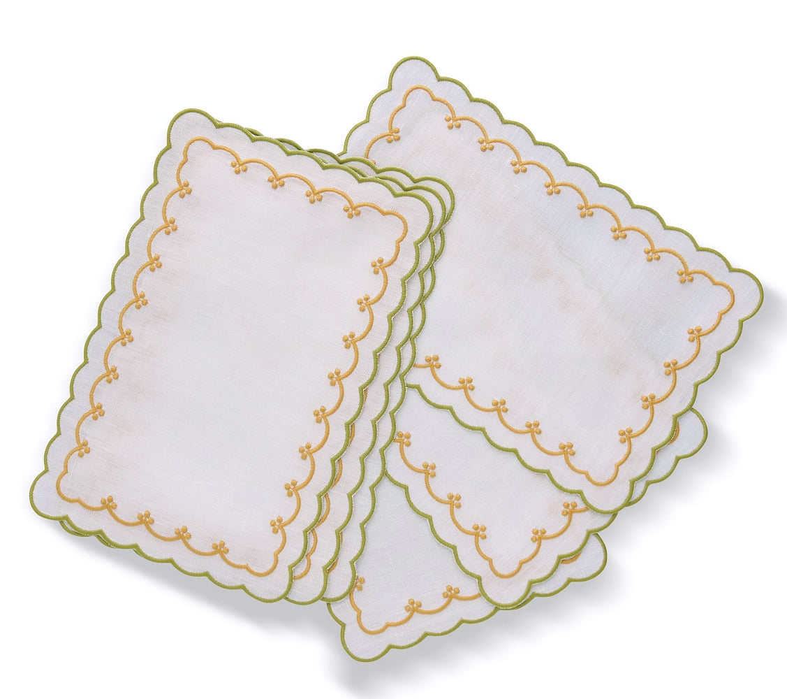 White Bergamo Napkins and Placemats (each)