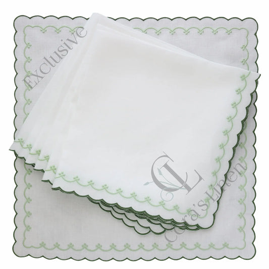 White Bergamo Napkins and Placemats (each)