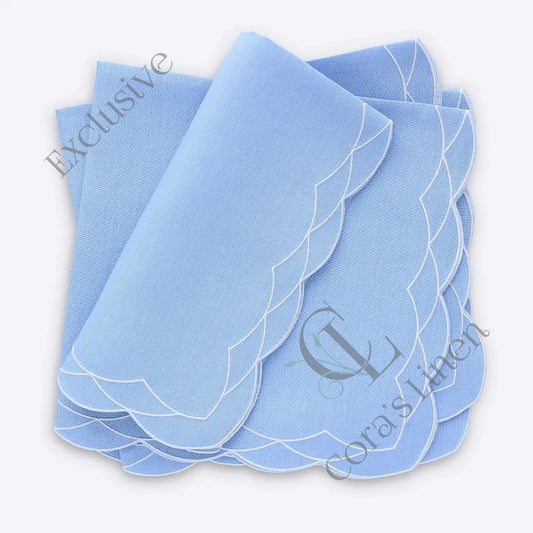 Cosmo scalloped linen napkins (each)