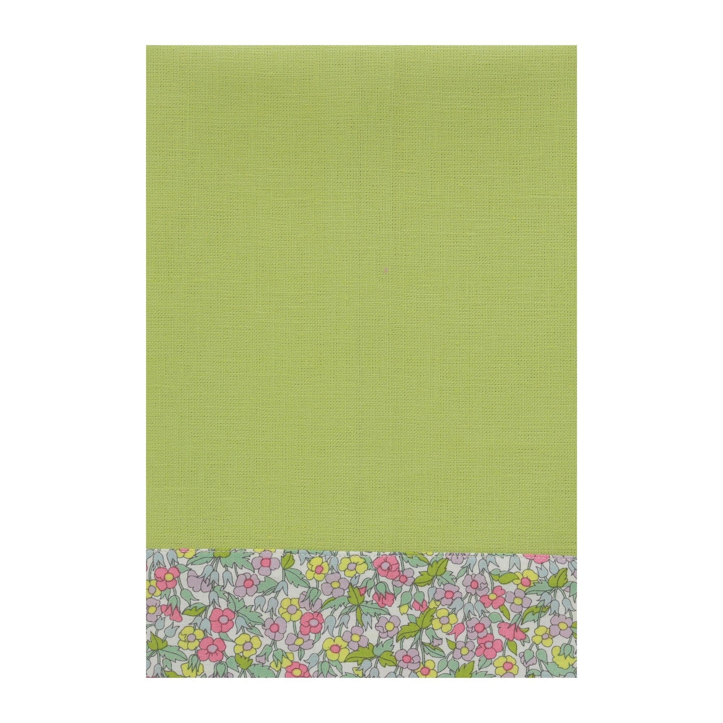 Small Carnival Green Linen Guest Towels with Liberty London Wideband (each)