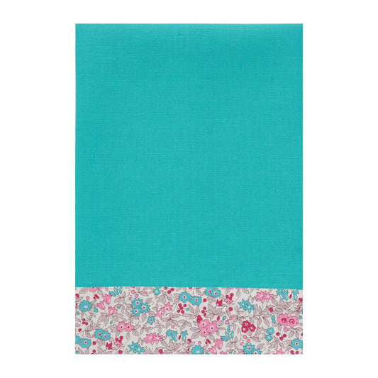 Small Aqua Linen Guest Towels with Liberty London Wideband (each)
