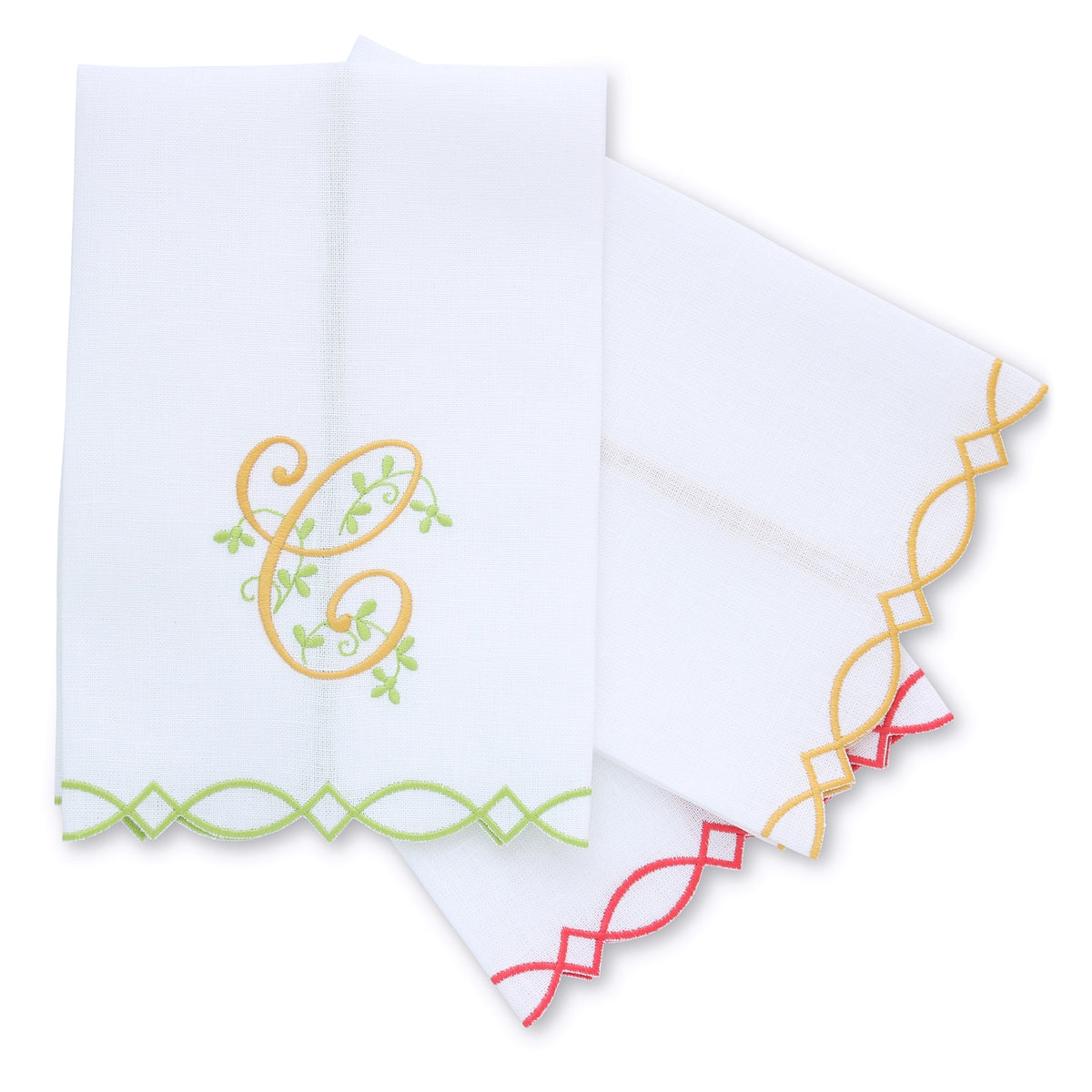 Donna White Linen Guest Towel (each)