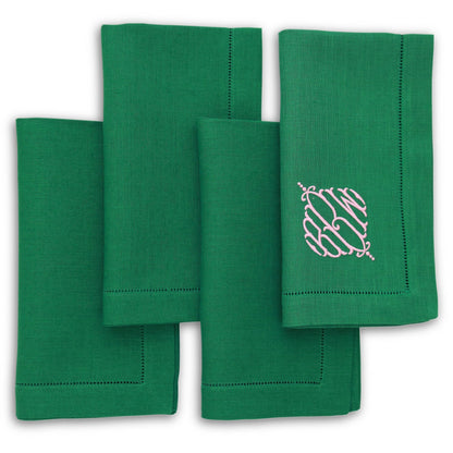 Kelly Hemstitched Linen Dinner Napkins (set of 4)