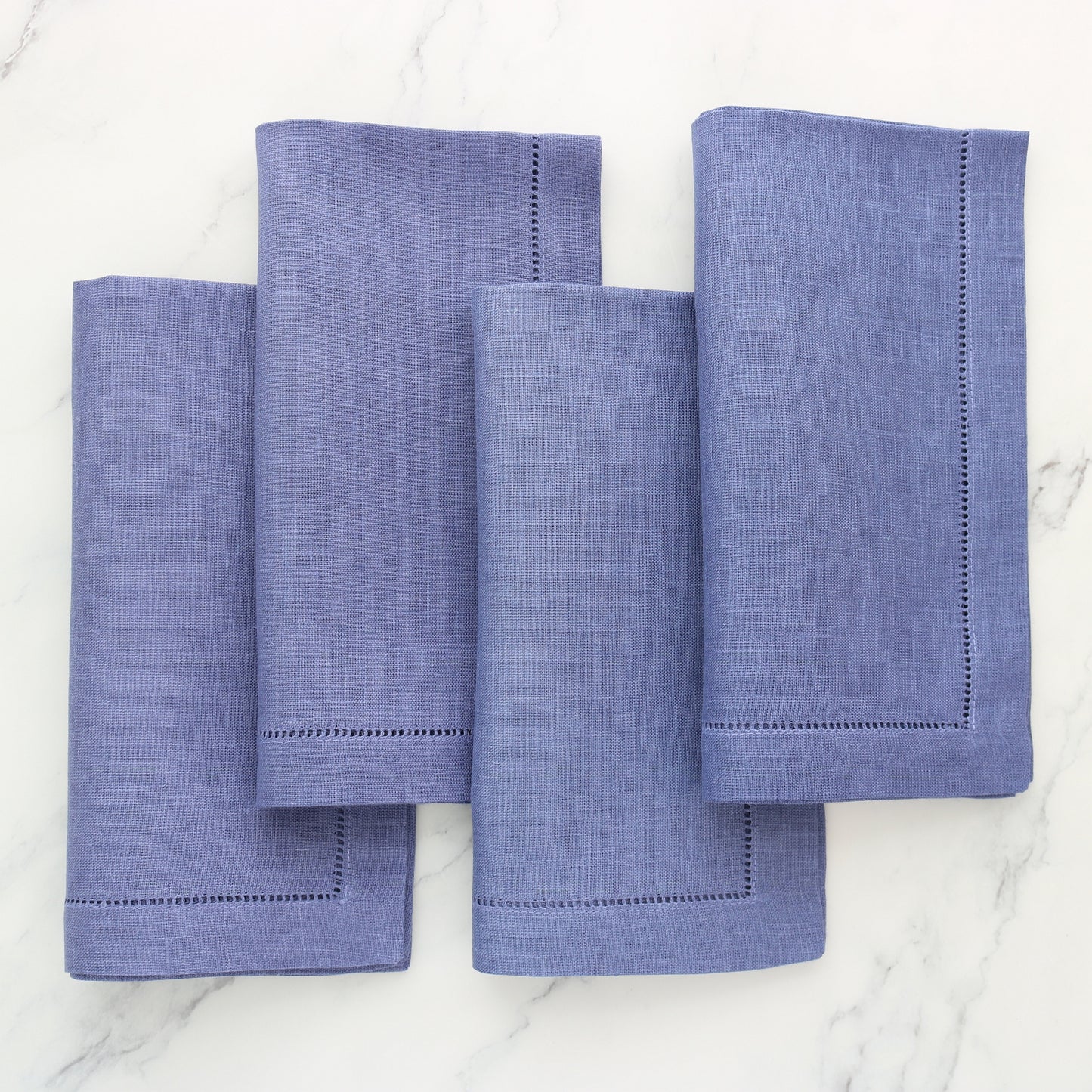 Lagoon Hemstitched Linen Dinner Napkins (set of 4)