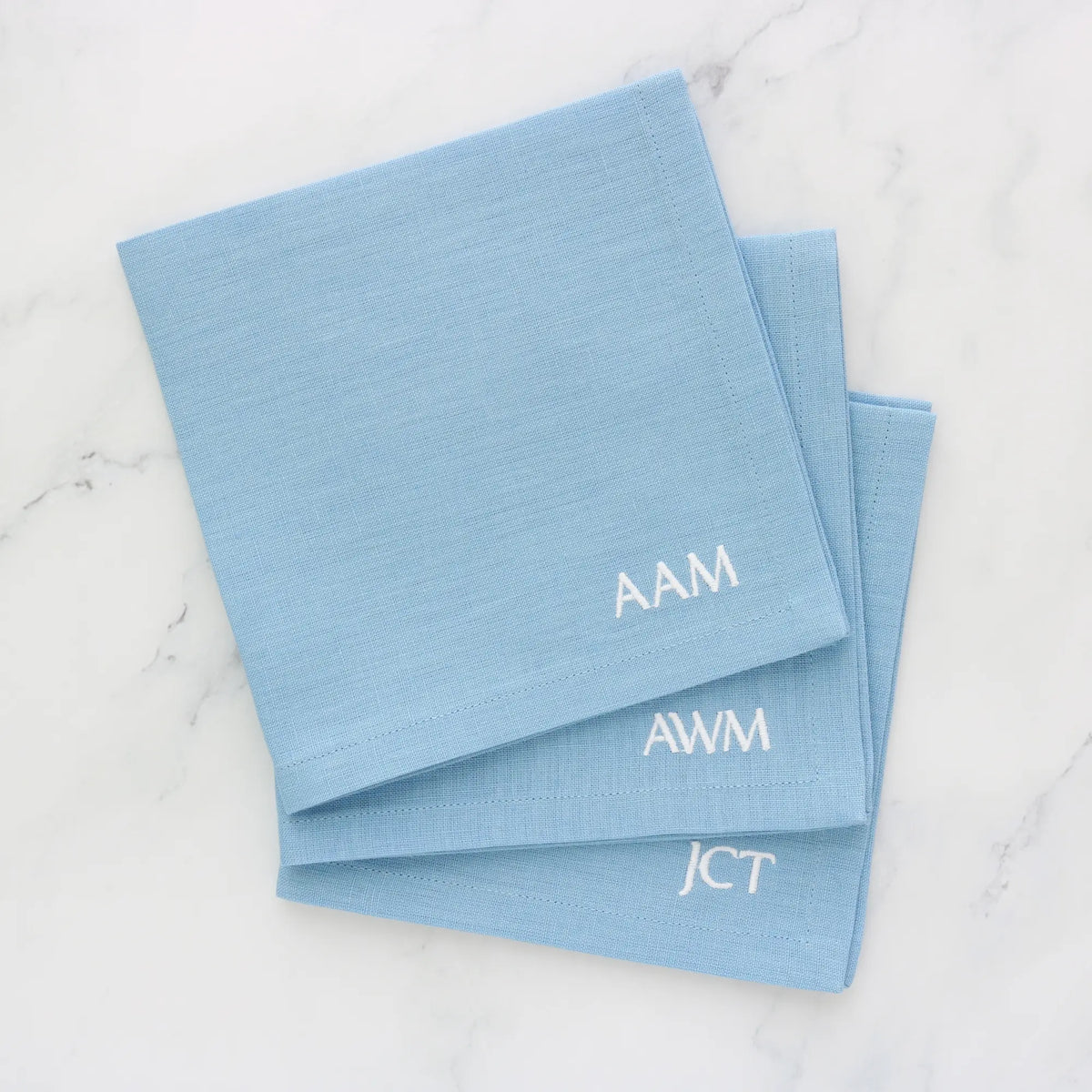 Plain Hem Italian Linen Handkerchief (each)