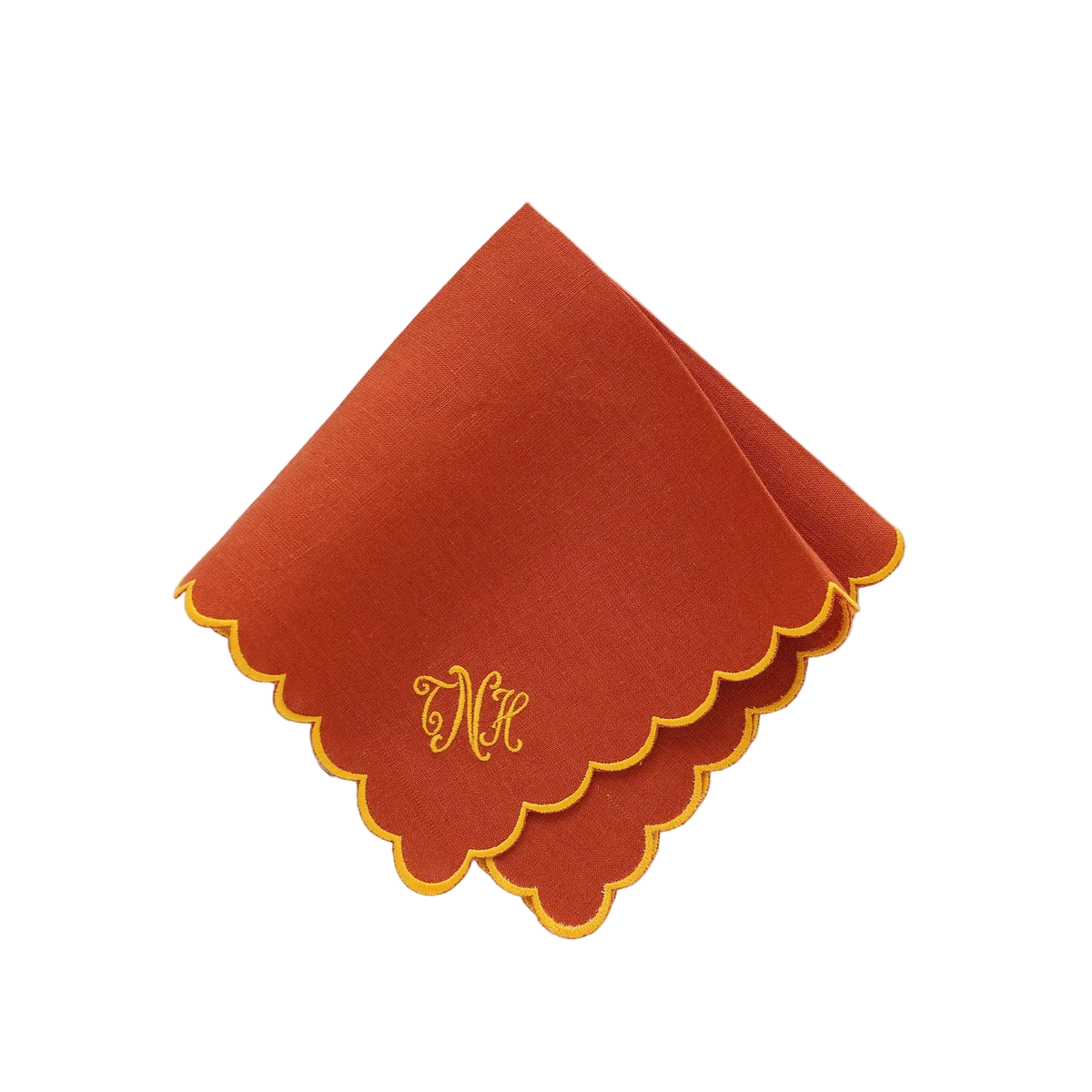 Italian Linen Scalloped Handkerchief (each)