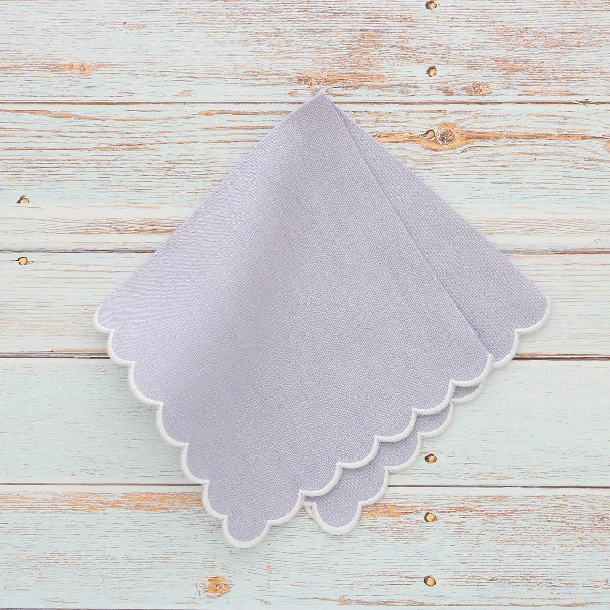 Italian Linen Scalloped Handkerchief (each)