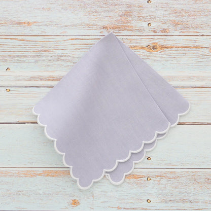 Italian Linen Scalloped Handkerchief (each)