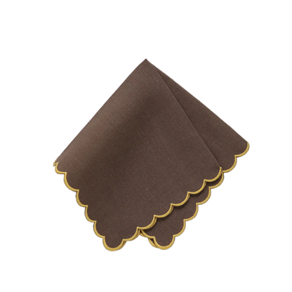 Italian Linen Scalloped Handkerchief (each)