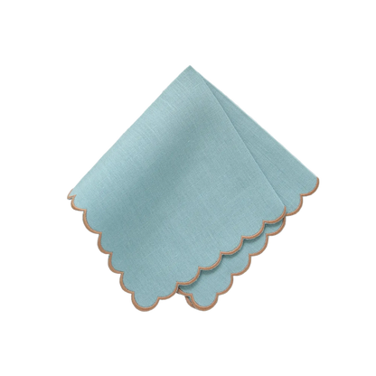 Italian Linen Scalloped Handkerchief (each)