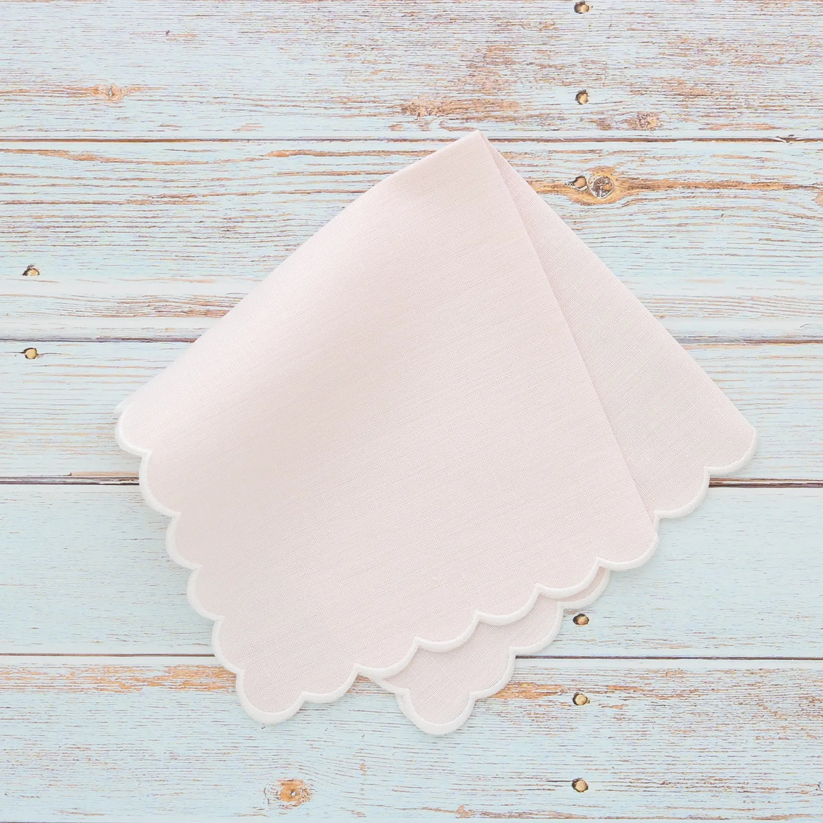 Italian Linen Scalloped Handkerchief (each)