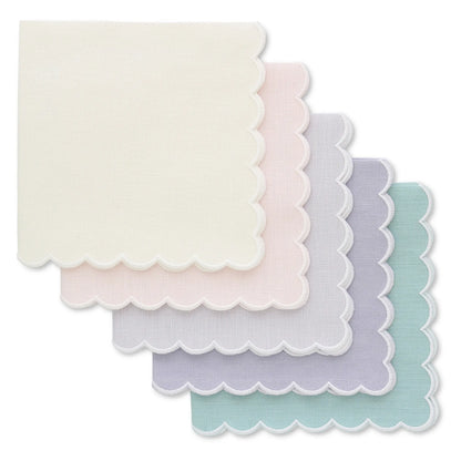 Italian Linen Scalloped Handkerchief (each)