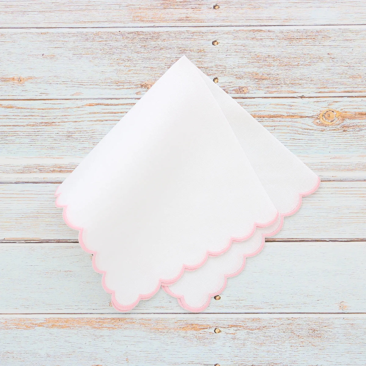 Italian Linen Scalloped Handkerchief (each)