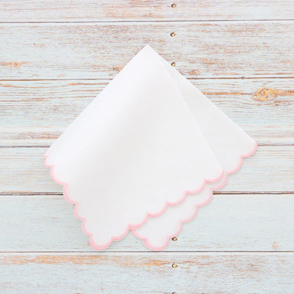 Italian Linen Scalloped Handkerchief (each)