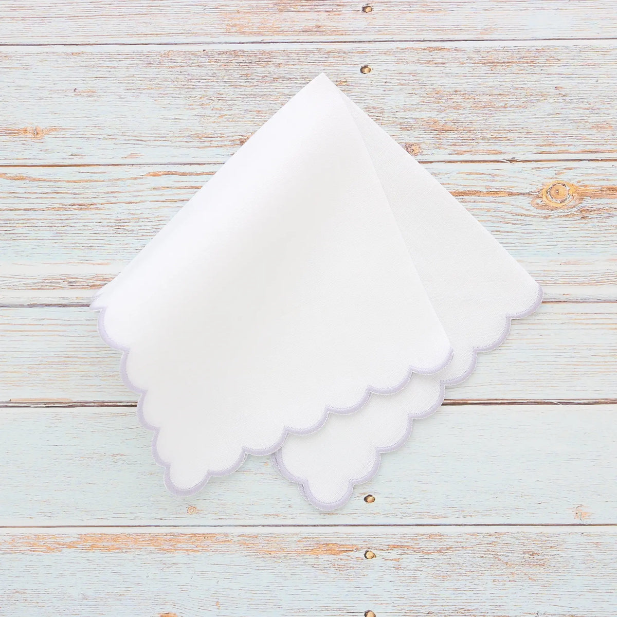 Italian Linen Scalloped Handkerchief (each)