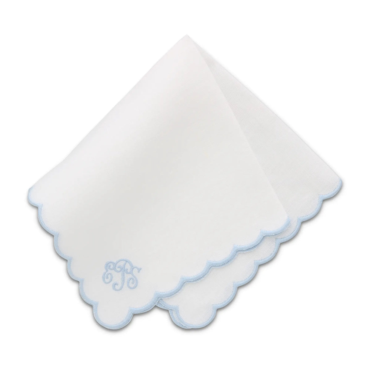 Italian Linen Scalloped Handkerchief (each)