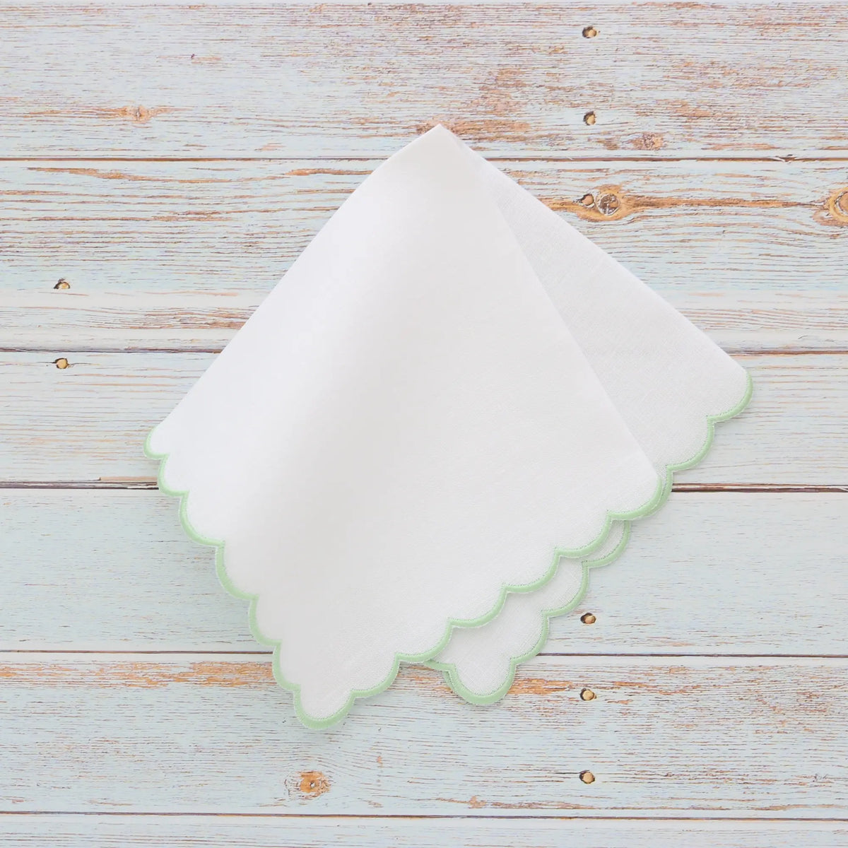 Italian Linen Scalloped Handkerchief (each)