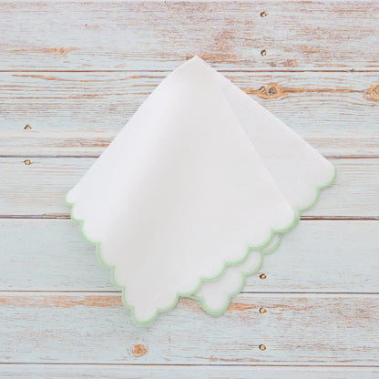 Italian Linen Scalloped Handkerchief (each)