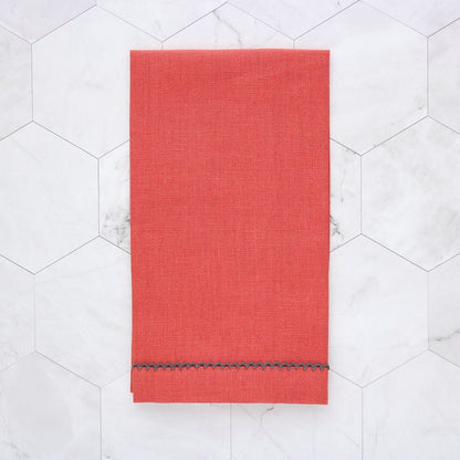 Inverted Picot Trimmed Linen Guest Towel (each)