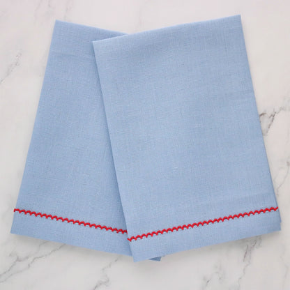 Inverted Picot Trimmed Linen Guest Towel (each)