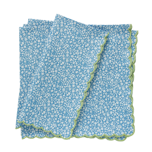Verona Bloomsburry Silhouette Liberty London Scalloped Dinner Napkins (each)