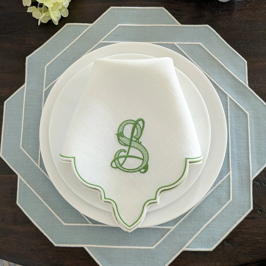 Olivia Shadow Linen Dinner Napkin and Placemat (each)