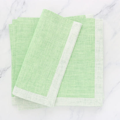 Inverted Contrasting Hem Linen Dinner Napkins (each)