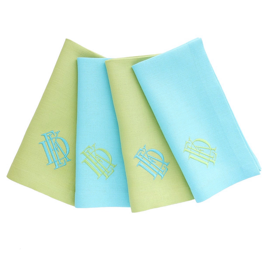 Aqua linen napkins (each)
