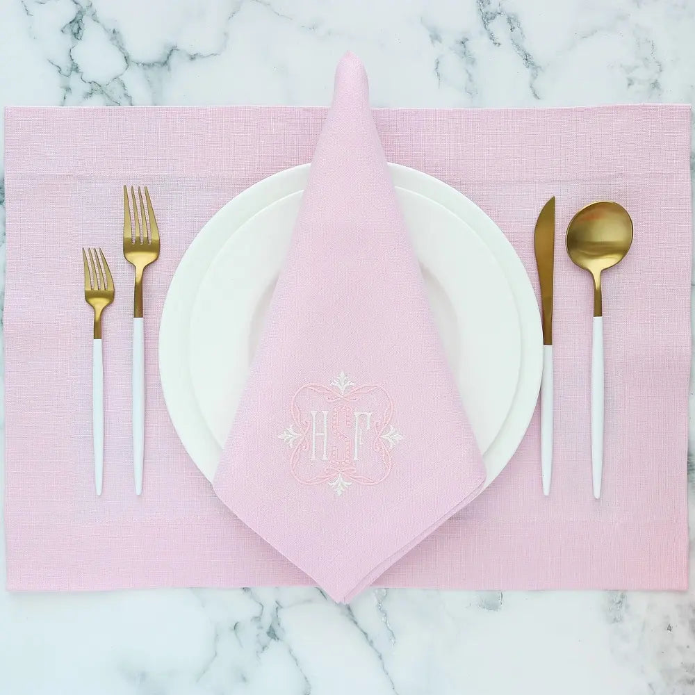 Candy Pink Linen Dinner Napkins (each)