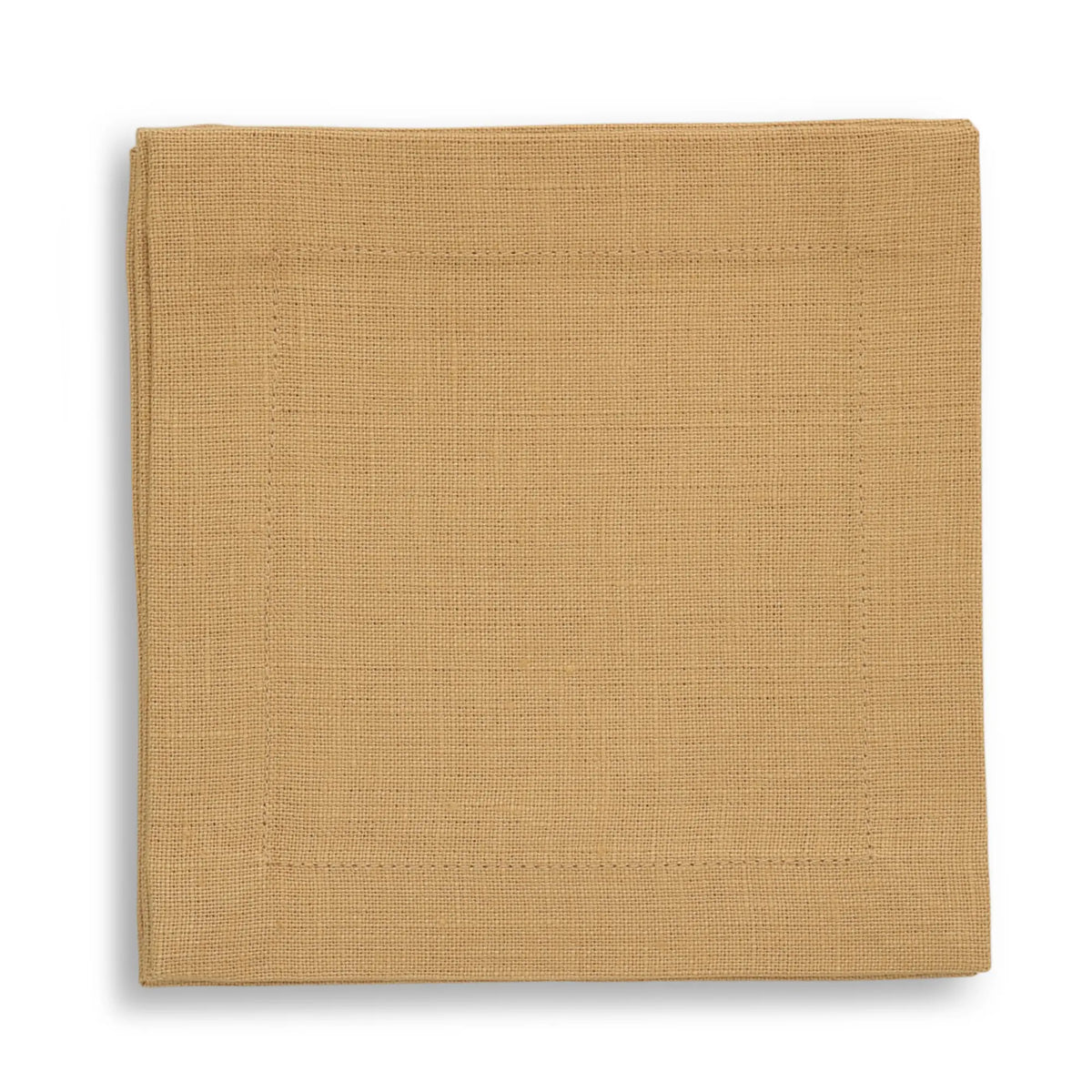 Set of 4 Cappuccino square linen cocktail napkins