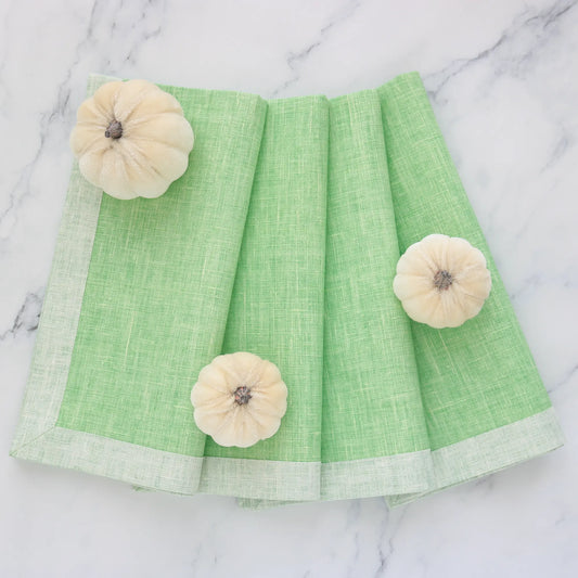 Inverted Contrasting Hem Linen Dinner Napkins (each)