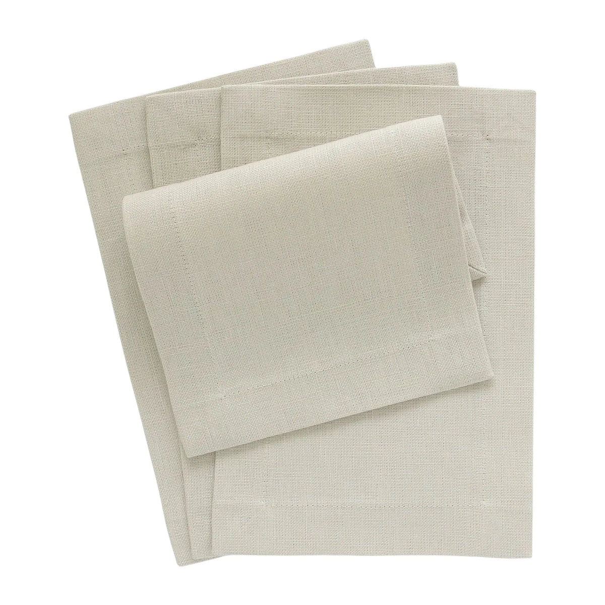 Set of 4 Sand rectangular linen cocktail napkins by Cora's Linen