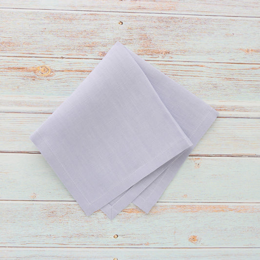 italian linen lavender handkerchief, plain hem