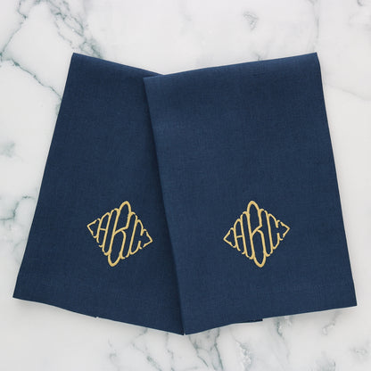 Sapphire Blue Linen Guest Towel (each)