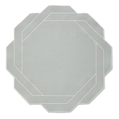 Made to order Trieste Octagonal linen placemats (set of 4)