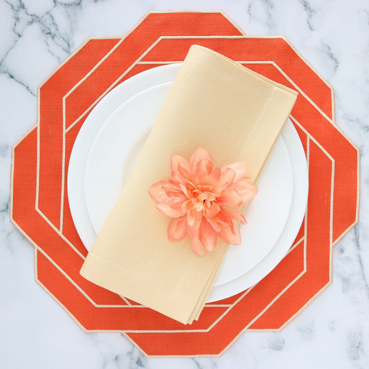 Trieste Octagonal linen placemats (set of 4)
