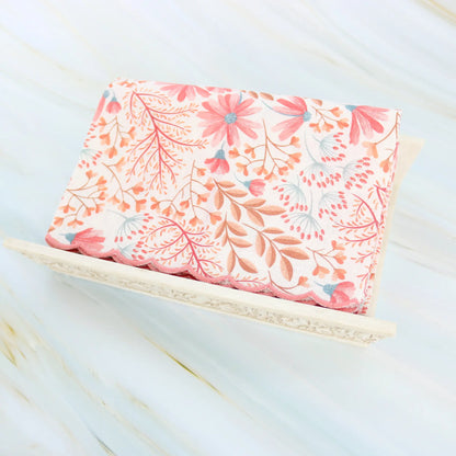 Floral Prints Scalloped Linen Guest Towel (each)