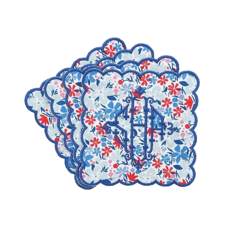 Liberty London Scalloped Cocktail Napkins (set of 4)