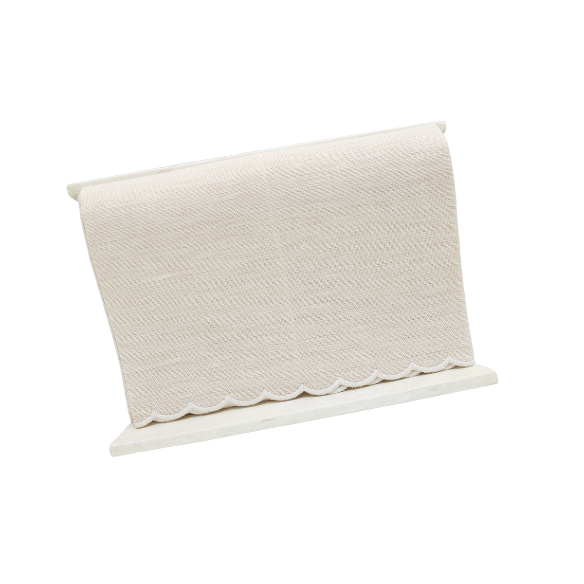 Verona Scalloped Linen Guest Towel