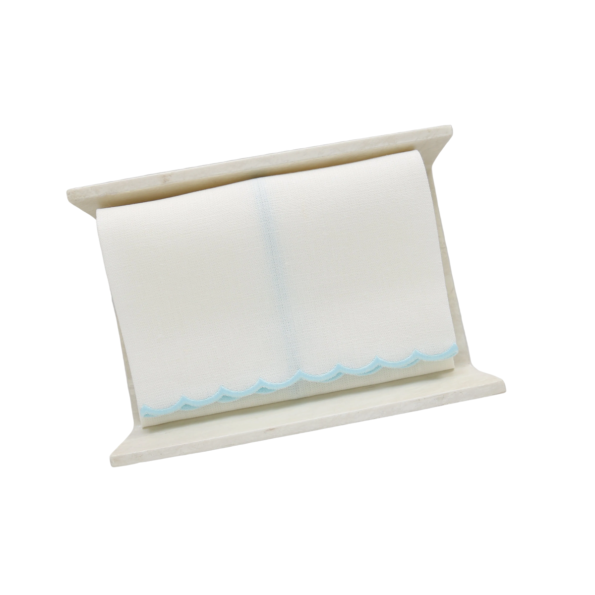 Verona Scalloped Linen Guest Towel