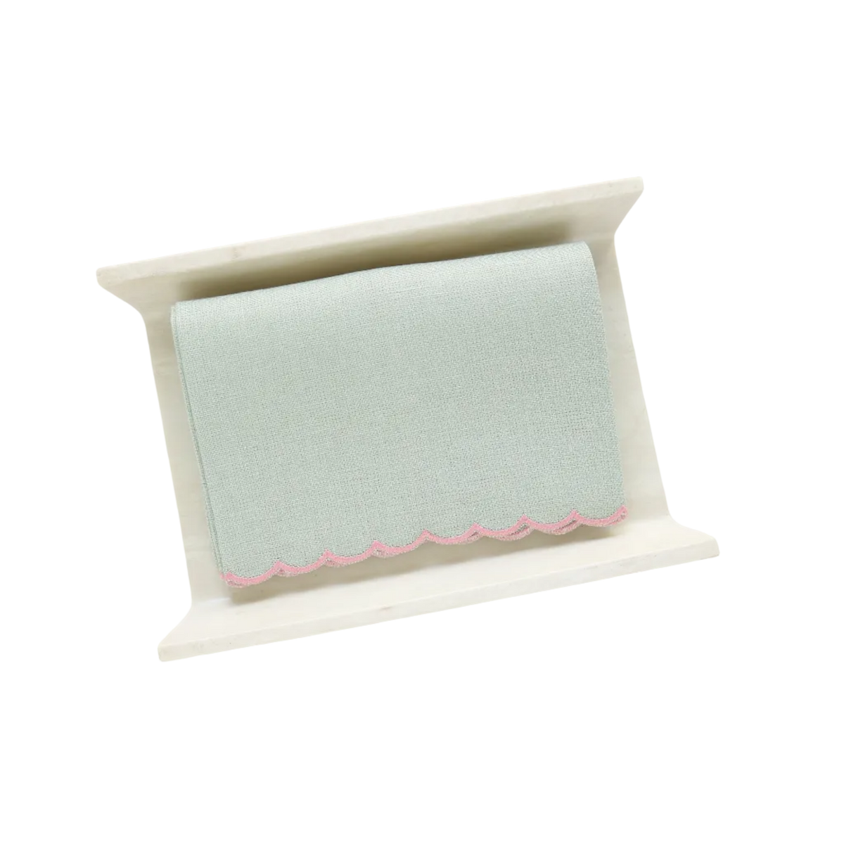 Verona Scalloped Linen Guest Towel